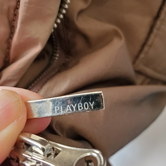 PLAYBOY brown puffer with playboy logo and playboy lining. Size 170/92a  (large) - Picture 7 of 10